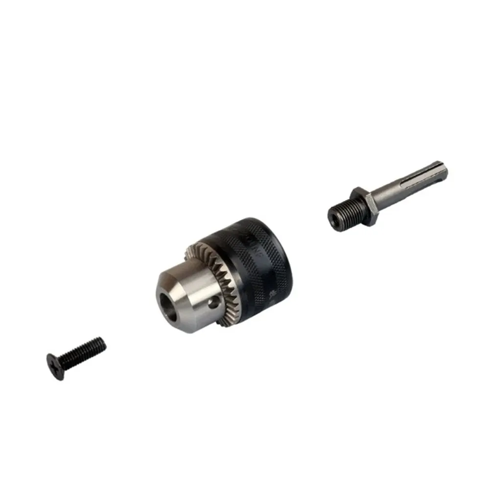 Gray Drill Chuck Adapter Connector Suitable for SDS Plus Round Shank with Shaft Width of 10mm/0 39 and 12mm Thread Dia