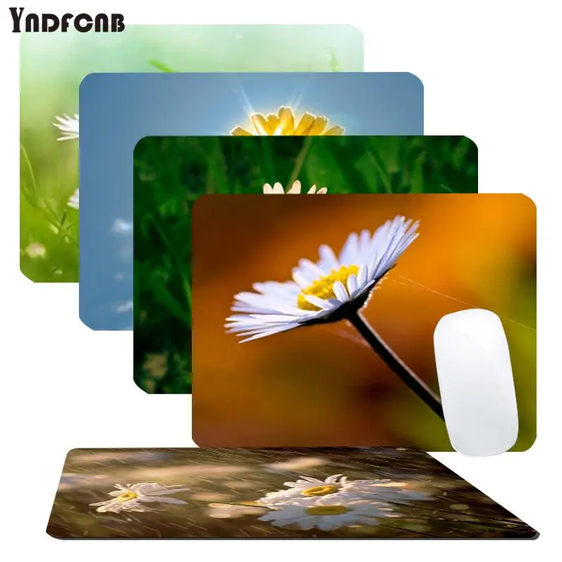 Floral Daisy Small Cartoon Anime Gaming Mouse Pad Keyboard Mouse Mats Smooth Company For PC Computer Table