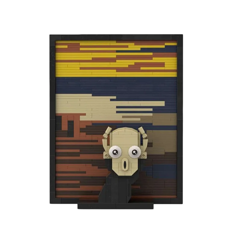 

Креативная серия, всемирно известная живопись, строительные блоки, MOC, крик, художественная рамка, модель, детская головоломка, сборная игрушка, подарок на день рождения, орнамент