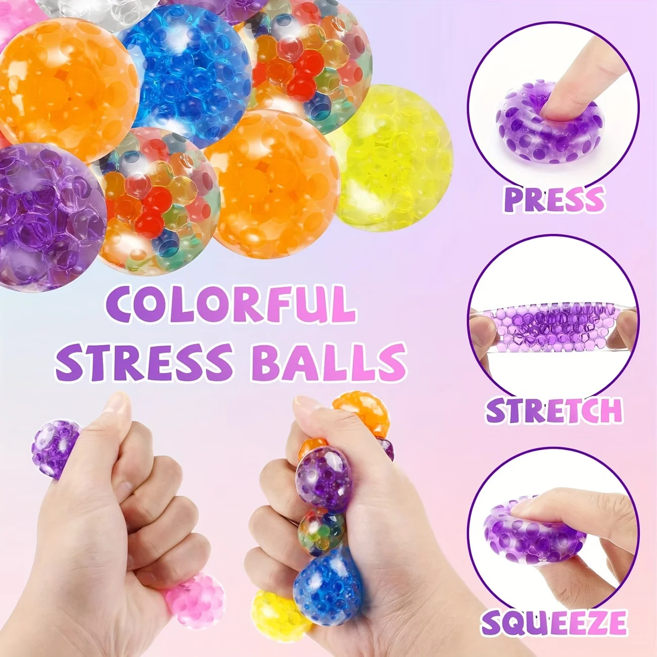 10/20/30pcs Squeeze Slow-Rebound Party Gift Set - Adult and Kids' Rubber Sensory Squeeze Balls, Suitable for Boys and Girls