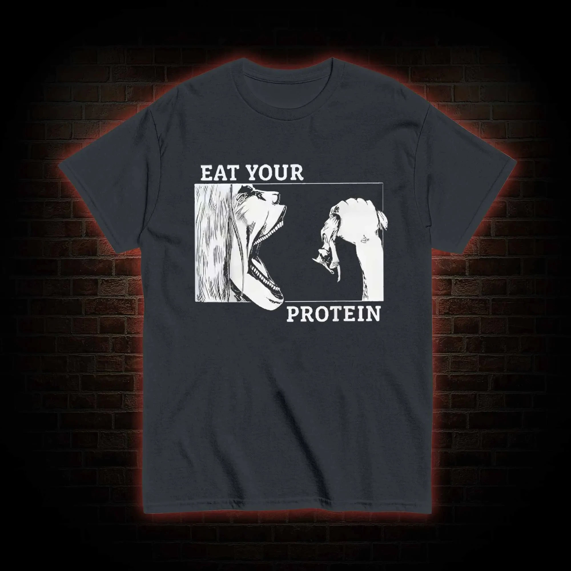 2026 New Protein Eating Fun Human Evolution Retro Pattern T-shirt for Men and Women 100% Cotton T-shirt Short Sleeve Top