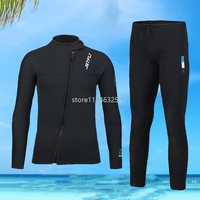 3mm/2MM Men Neoprene  Wetsuit Scuba Diving Suit Zipper Jacket Pants Spearfishing Swimwear Kayak Surfing Diving Suit