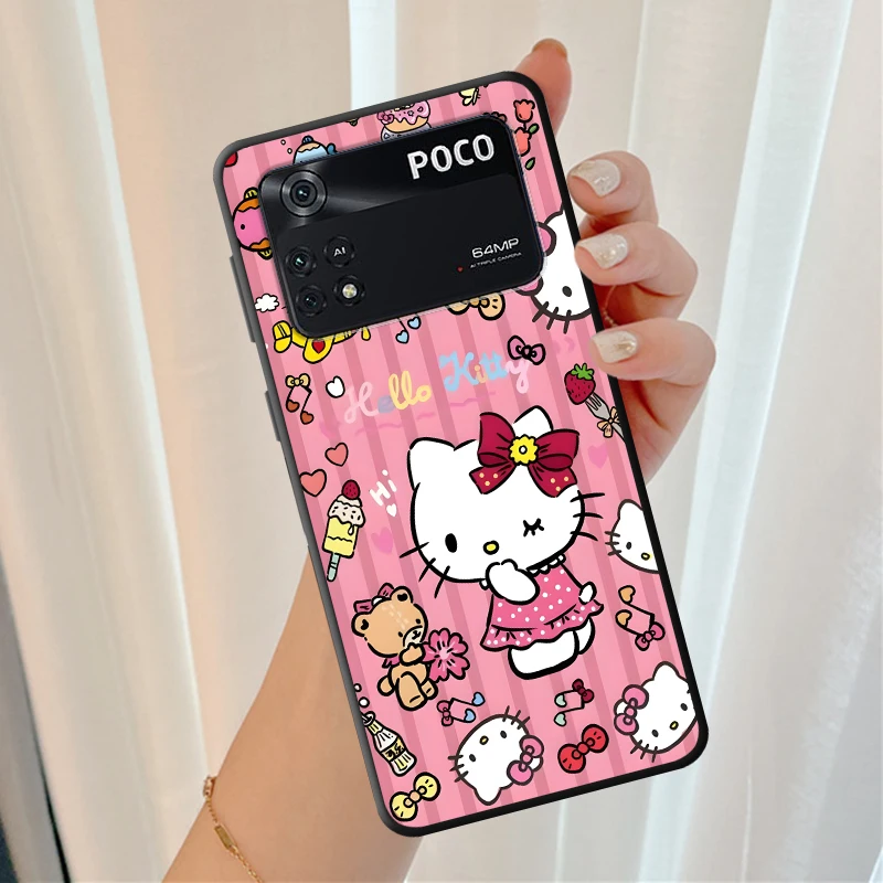 الكرتون الثلاثي الوردي الأزرق الأخضر سلسلة لينة غطاء القضية ل Xiaomi Poco C75 F3 F7 M3 M4 Pro C51 C61 X5 M5s M7 X4 Pro C40 C50 X7 C71