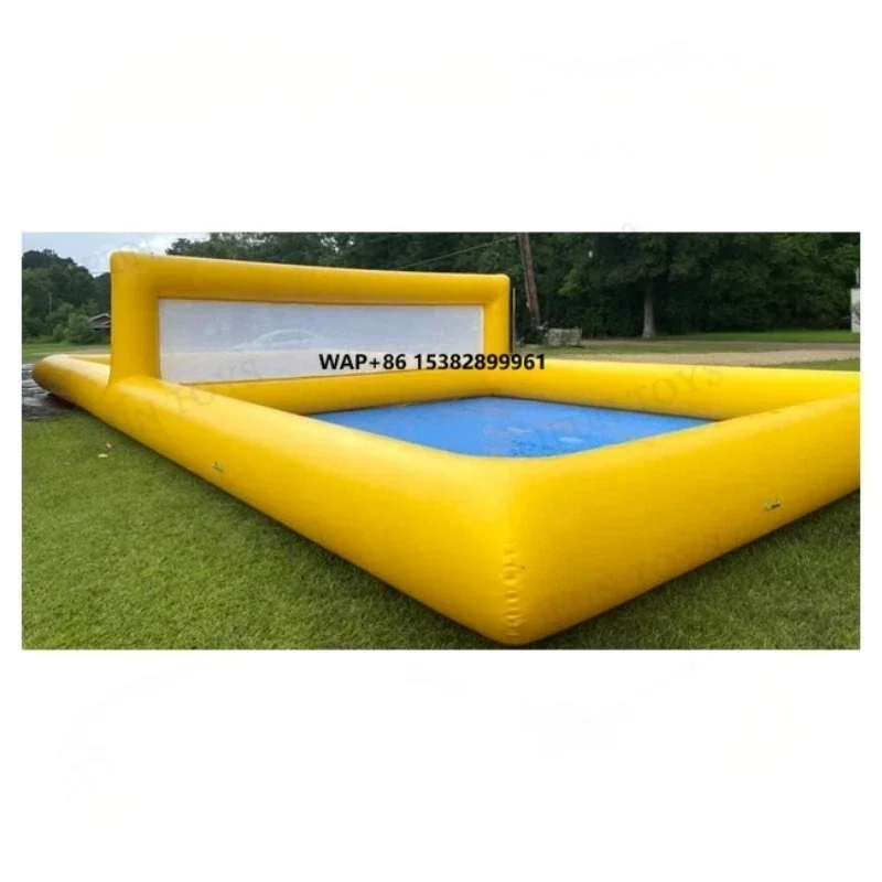 Large Pool Inflatable Volleyball Field / Inflatable Water Volleyball Court / Inflatable Tennis Court for Sport Games