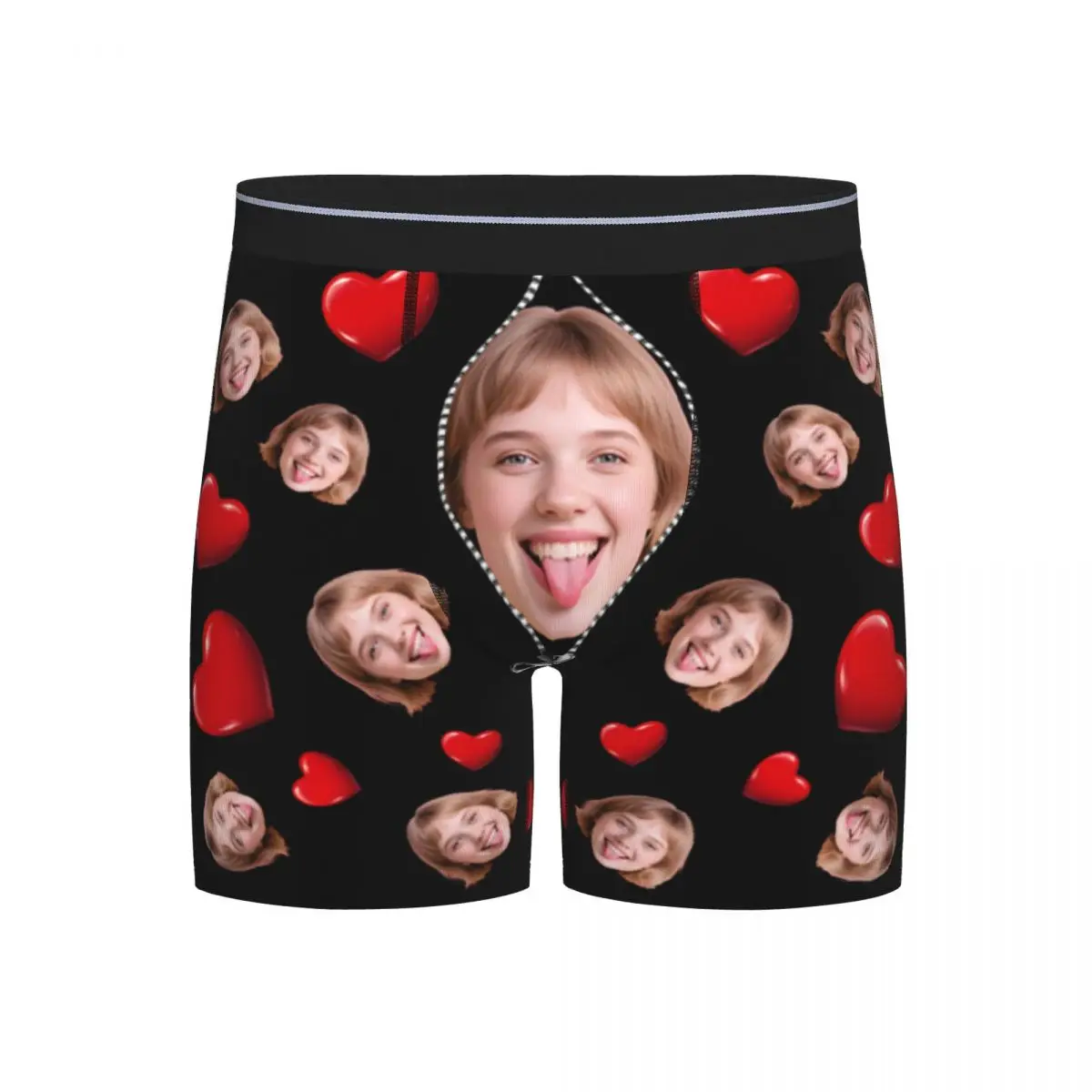 Custom Personalized Face Photo Underwear Men Boxer Briefs Shorts Panties Soft Underpants For Homme Husband Valentine's Day Gift