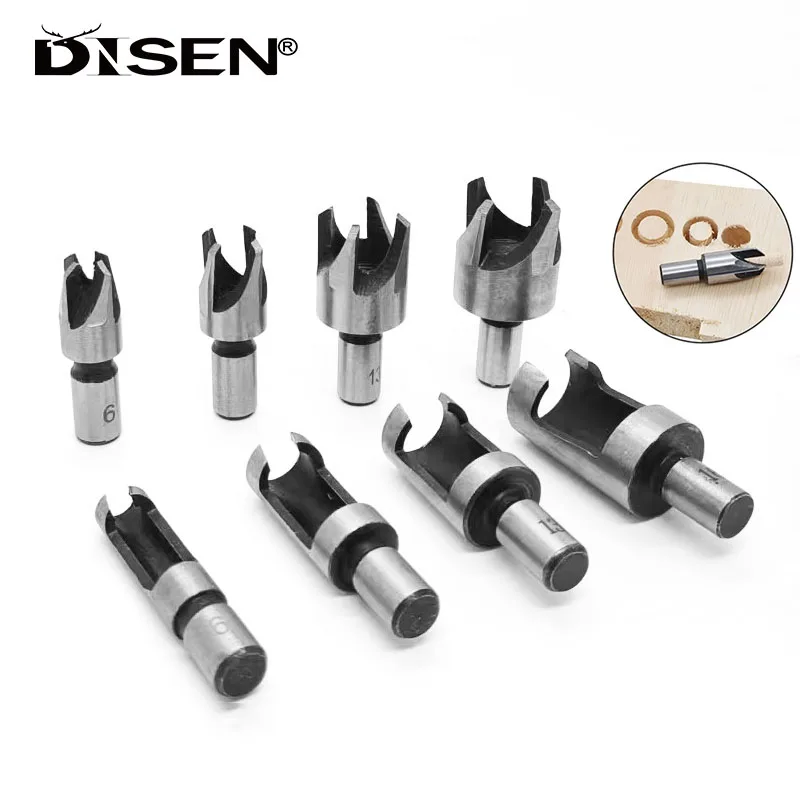 

1Set Drill Bit Carbon Steel Woodworking Round Shank Drill Bit Set Wood Work Carpenter Wood Plug Hole Cutter Drill 6mm-16mm