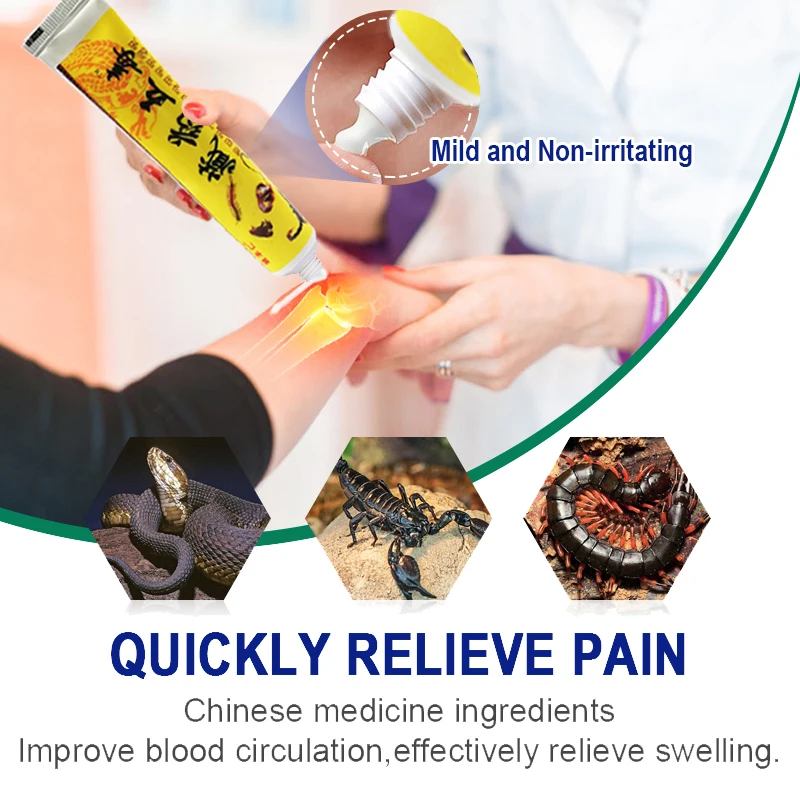 5Pcs Scorpion Venom Chinese Pain Relieve Cream Rheumatoid Arthritis Joint Back Herbal Analgesic Balm Pain Relief Ointment