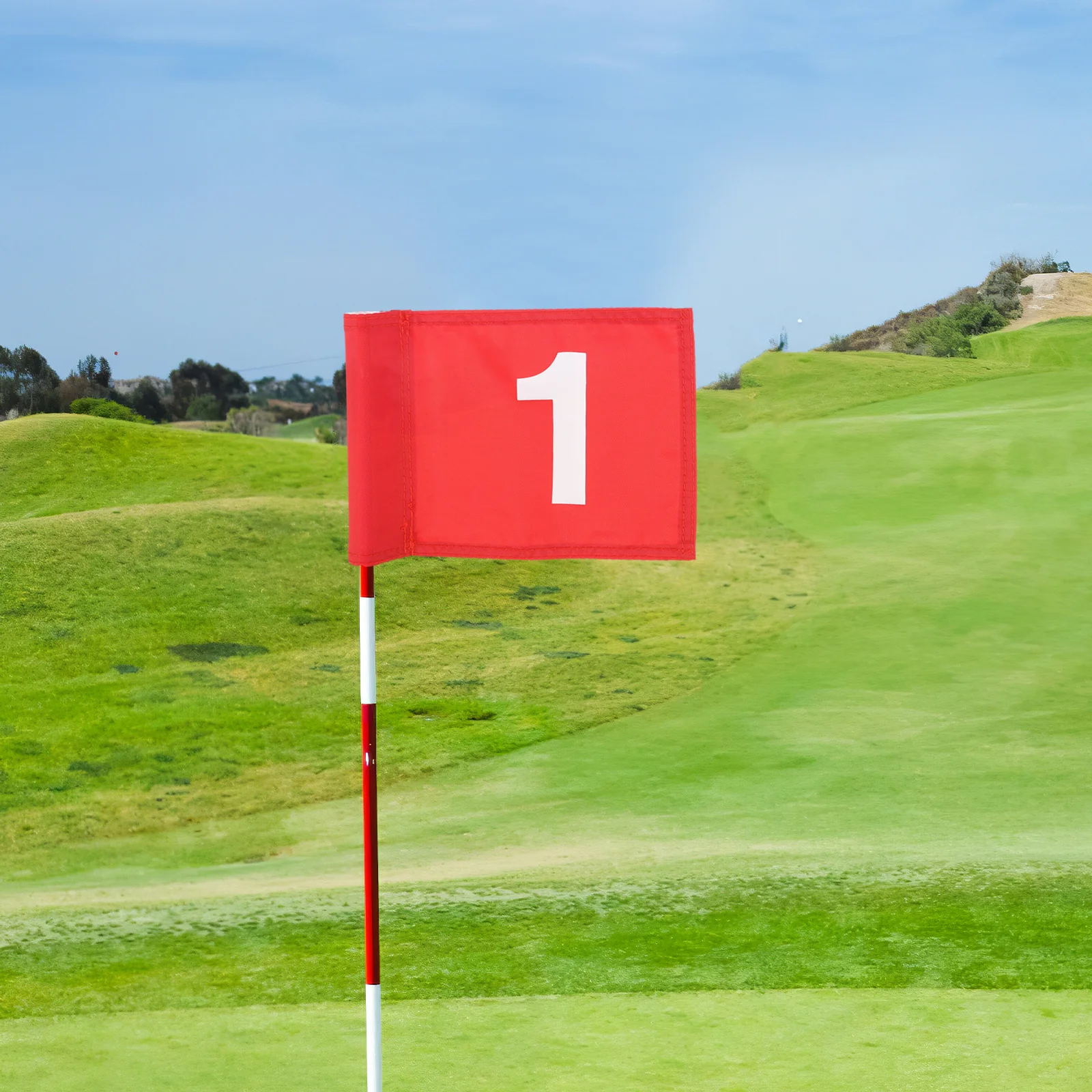 3 قطعة علم الغولف ممارسة وضع أعلام النايلون مقاومة للاهتراء الأشعة فوق البنفسجية حماية مرقمة أعلام التدريب لملعب الغولف في الهواء الطلق #5