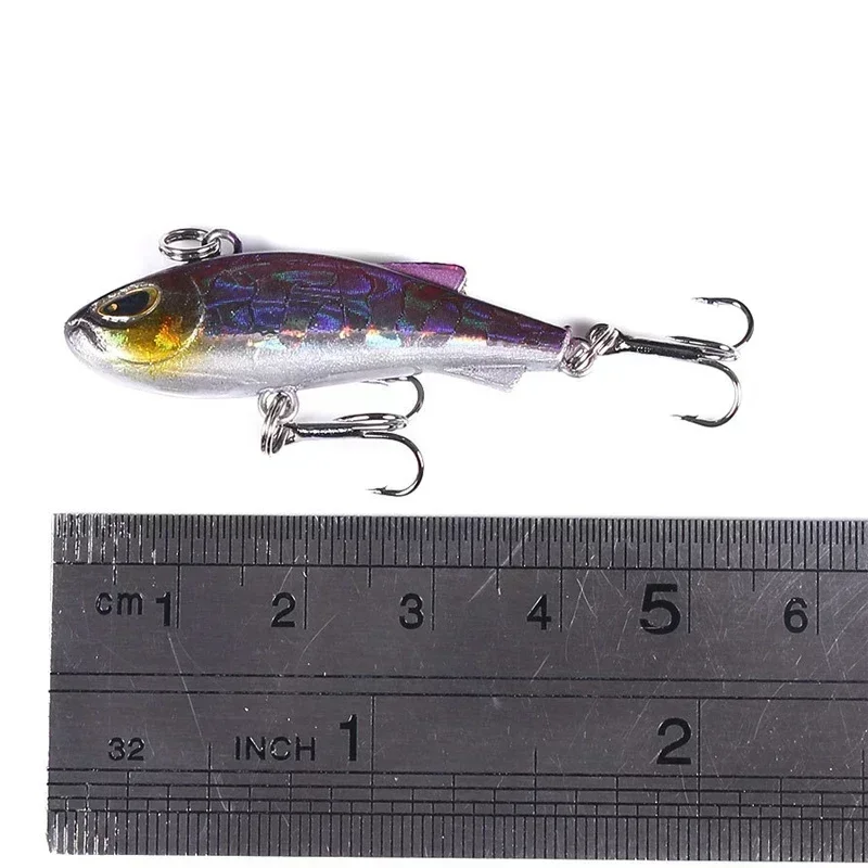 1pcs Sinking Mini VIB Fishing Lure 4cm 4g Vibration Wobblers  Artificial Baits Winter Ice Fishing Bass Crankbait Fishing Tackle