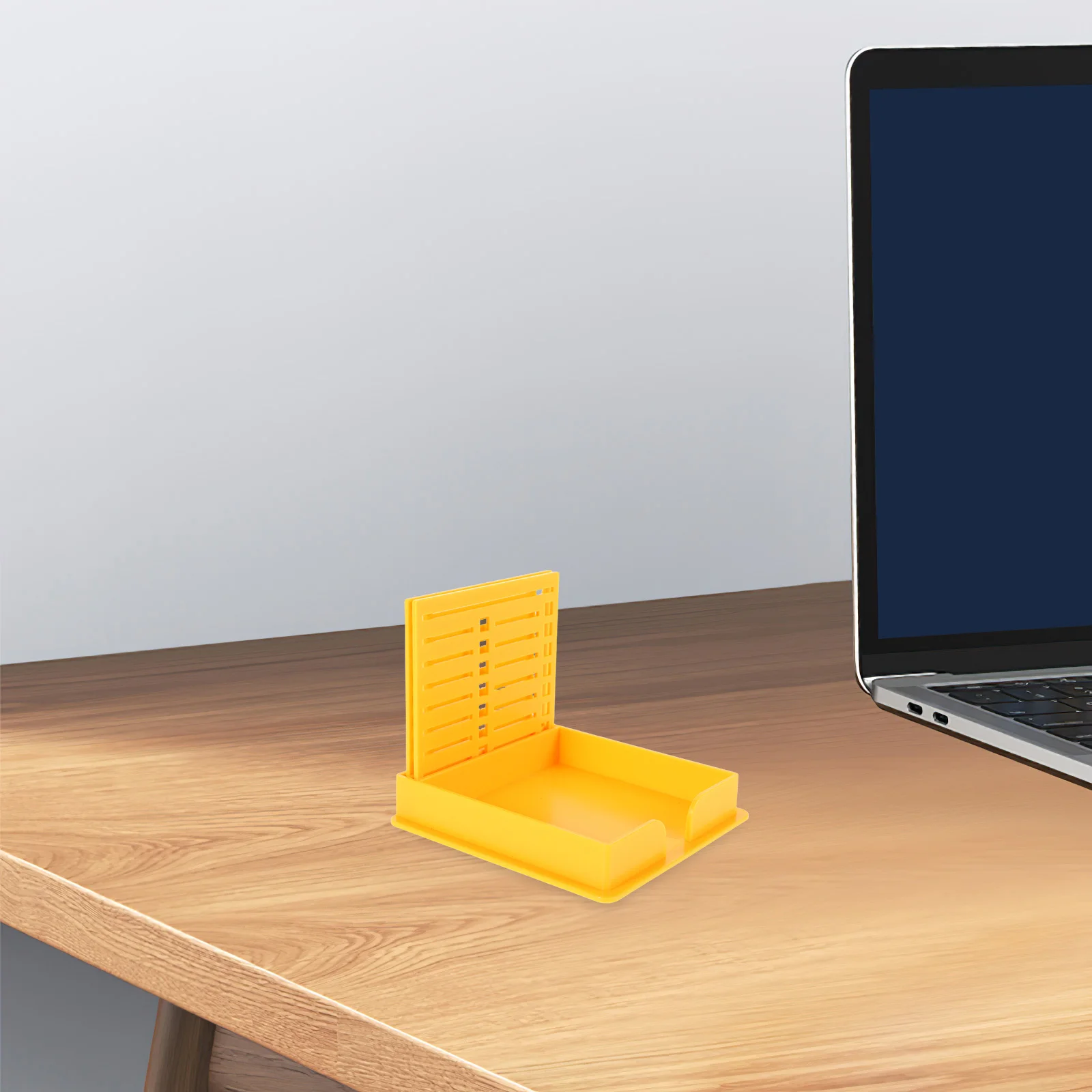 Double Slot Stick Note Template Organizer Box for Office Home Use Multifunctional Storage Rack with Vertical Note Holder Design