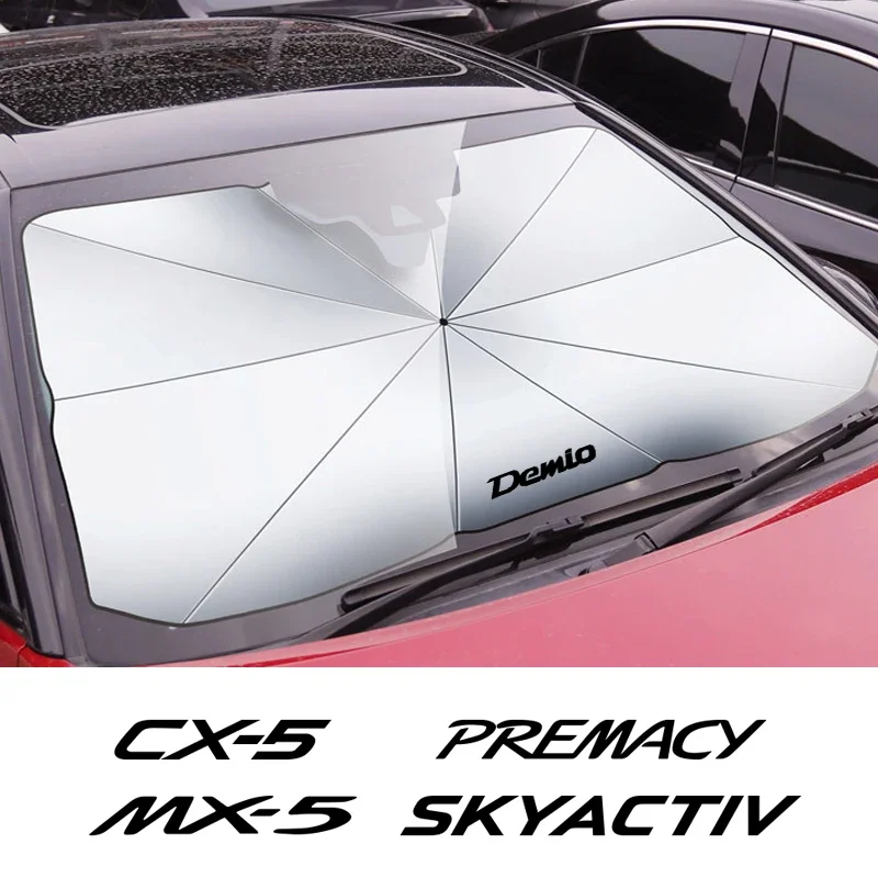 Car Front Shading Car Windshield Sunshade Umbrella For Mazda CX-5 CX-8 CX-9 CX-30 Axela BT-50 Biante Demio MPS MX-5 Skyactiv