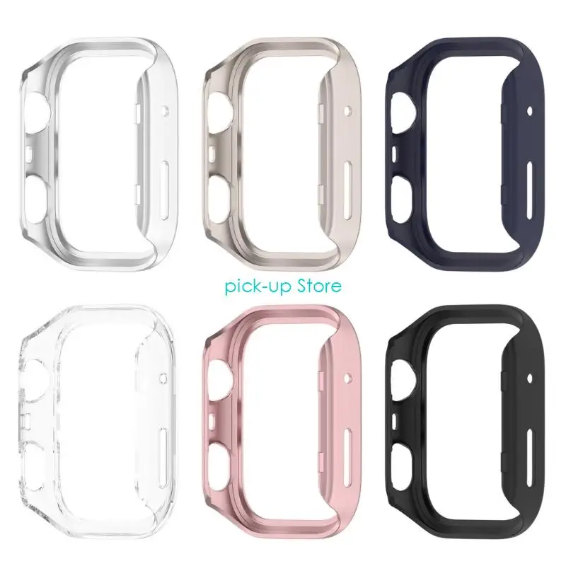 

Q5WA Semi Enclosed PC Case for Watch Fit 4 Edges Protections Cover Lightweight Stylish Design Multiple Color Option