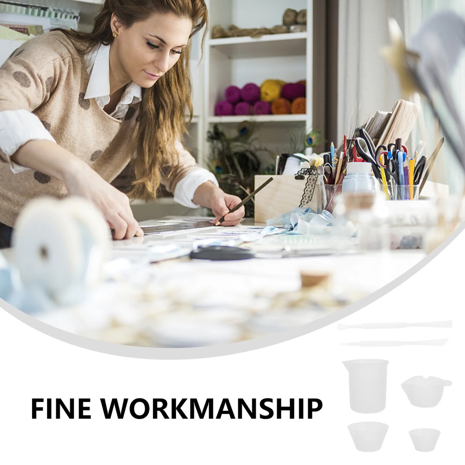 

Silicone Measuring 100ml Reusable Non Stick Mixing Measuring Cups Tool Kit Tool Kit for DIY Jewelry Craft Accessories