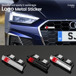 Przedni grill samochodu emblemat dla Audi A3 A4 A5 A6 A7 A8 Q3 Q5 Q7 S3 S4 S5 S7 RS RS3 RS4 R7 Sline Logo tylny bagażnik naklejana etykieta