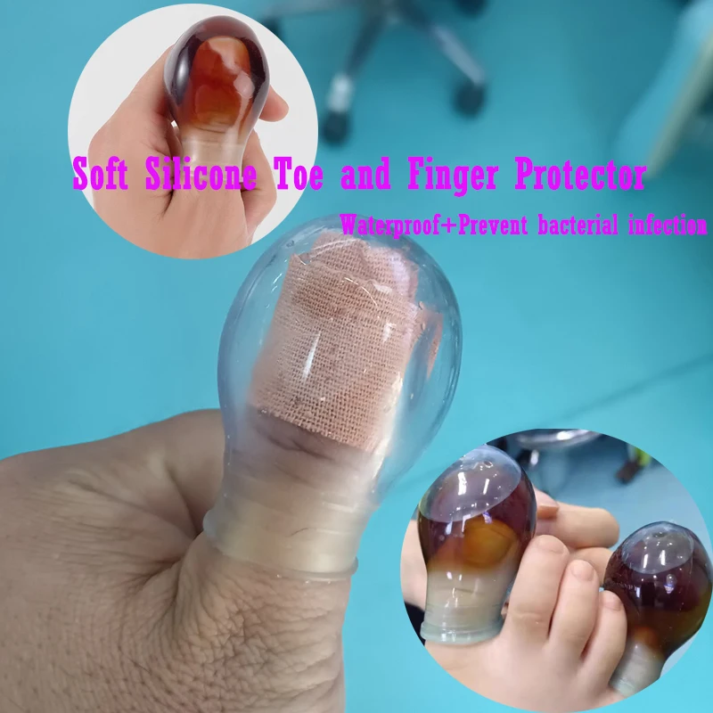 

1Pcs Soft Silicone Toe Sleeves Toe Protector Toenail Reduce Friction Prevents Nail Insertion for Wound Care&Cutaneous Infections