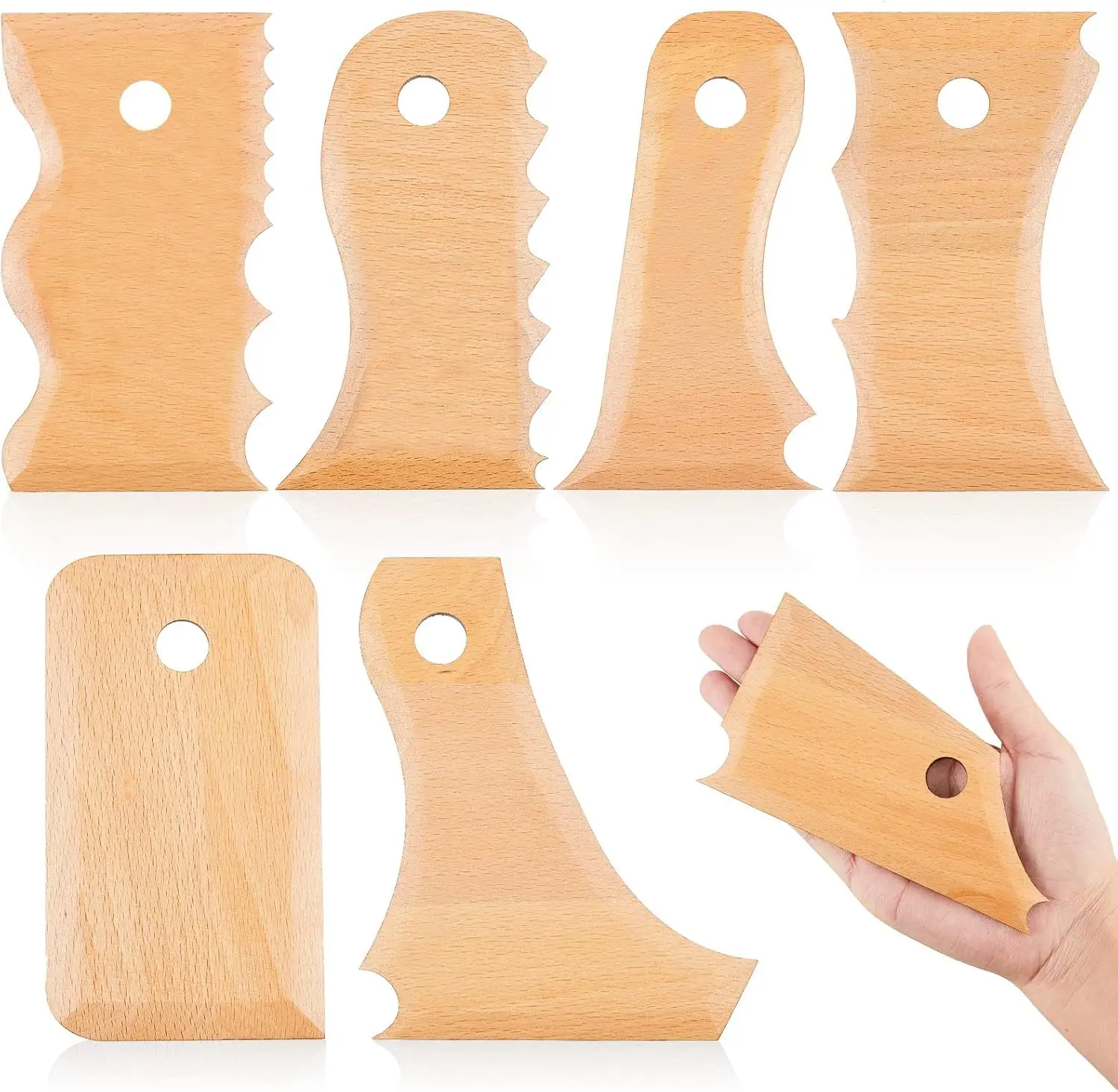 Pottery Tools Pottery Foot Shaper Tools Pottery Trimming Tools Pottery Profile Rib for Carving Clay Molds Clay Ceramics