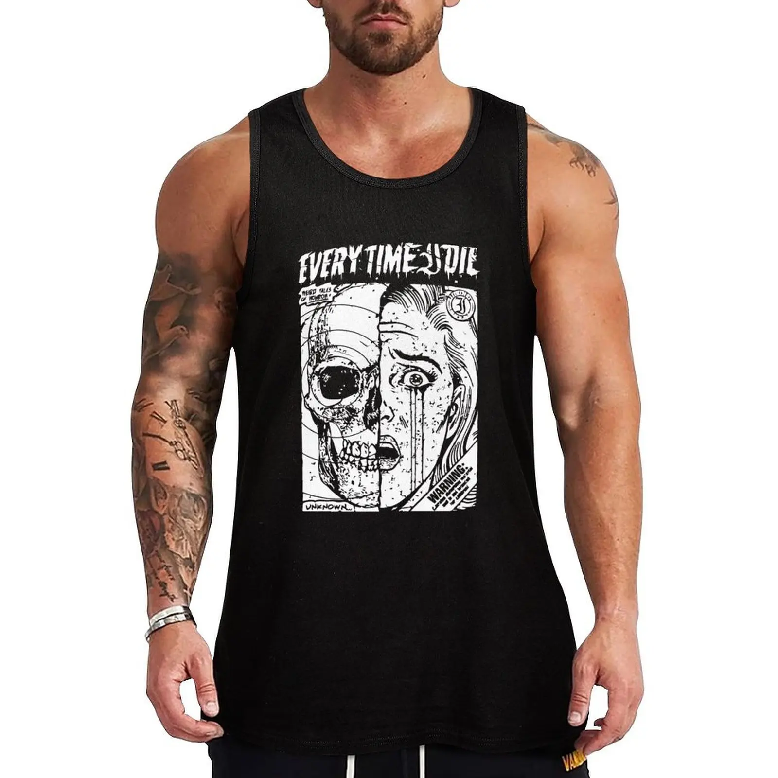 

Every Time I Die Merch Mixed Face Tank Top Classic Fit Tank Tops Undershirt Everyday Wear
