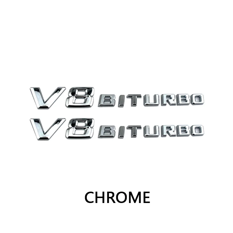 Auto Kotflügel Emblem Abzeichen V8 BITURBO 4MATIC + Für Mercedes Benz AMG W117 W212 W213 W202 W211 W176 W210 W204 W205 GLA GLC CLS Zugang