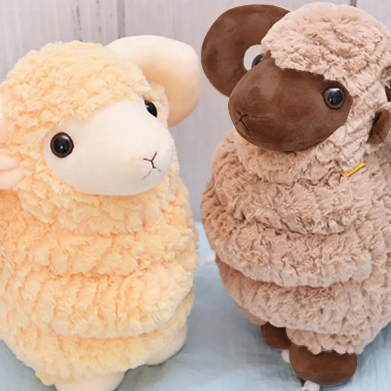 Cute Sheep Plush Toys Simulation Stuffed Animal Soft Doll Real Life Plush Sheep Goat Toys For Children Baby Kids Birthday Gift