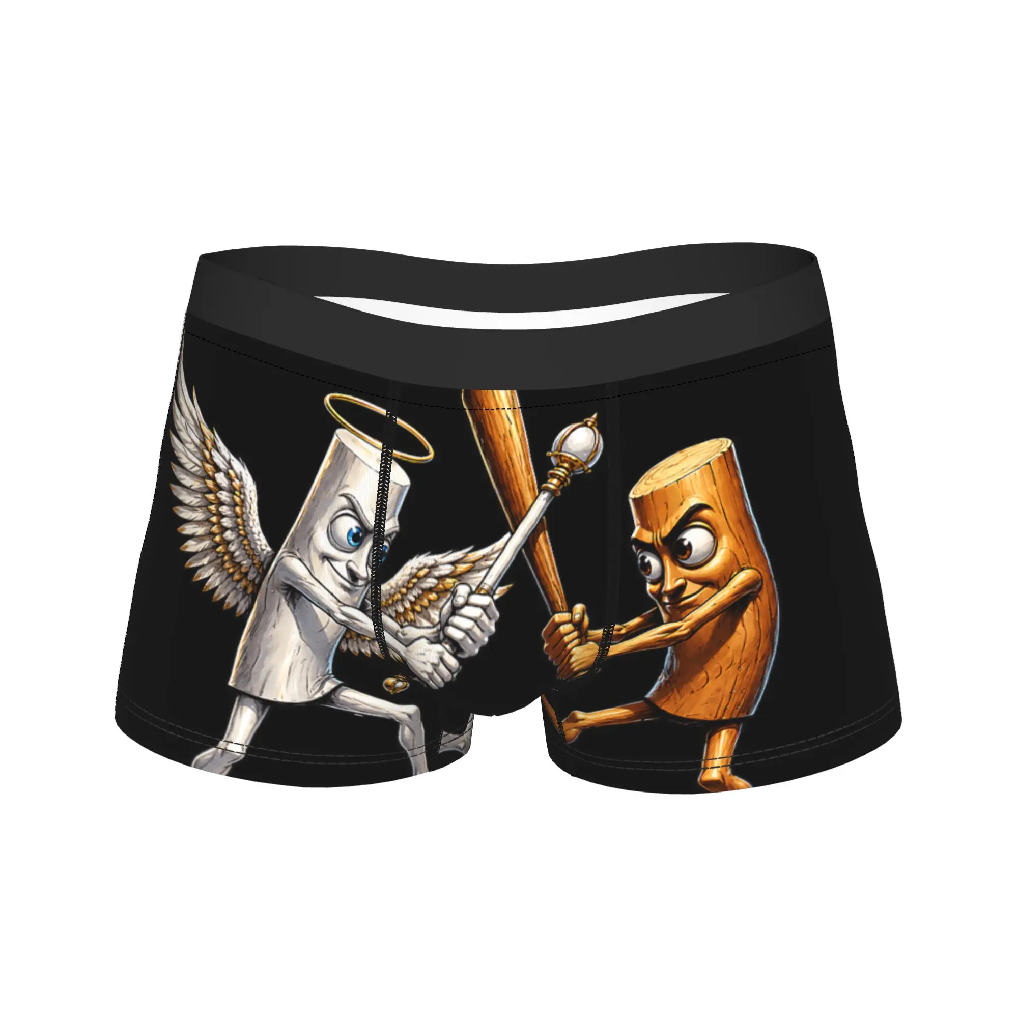 Brainrot Meme 2026 Tung God Versus Tung Sahur Fight Battle Underwear  Printing Boxer Shorts Men Panties Classic Boxer Brief