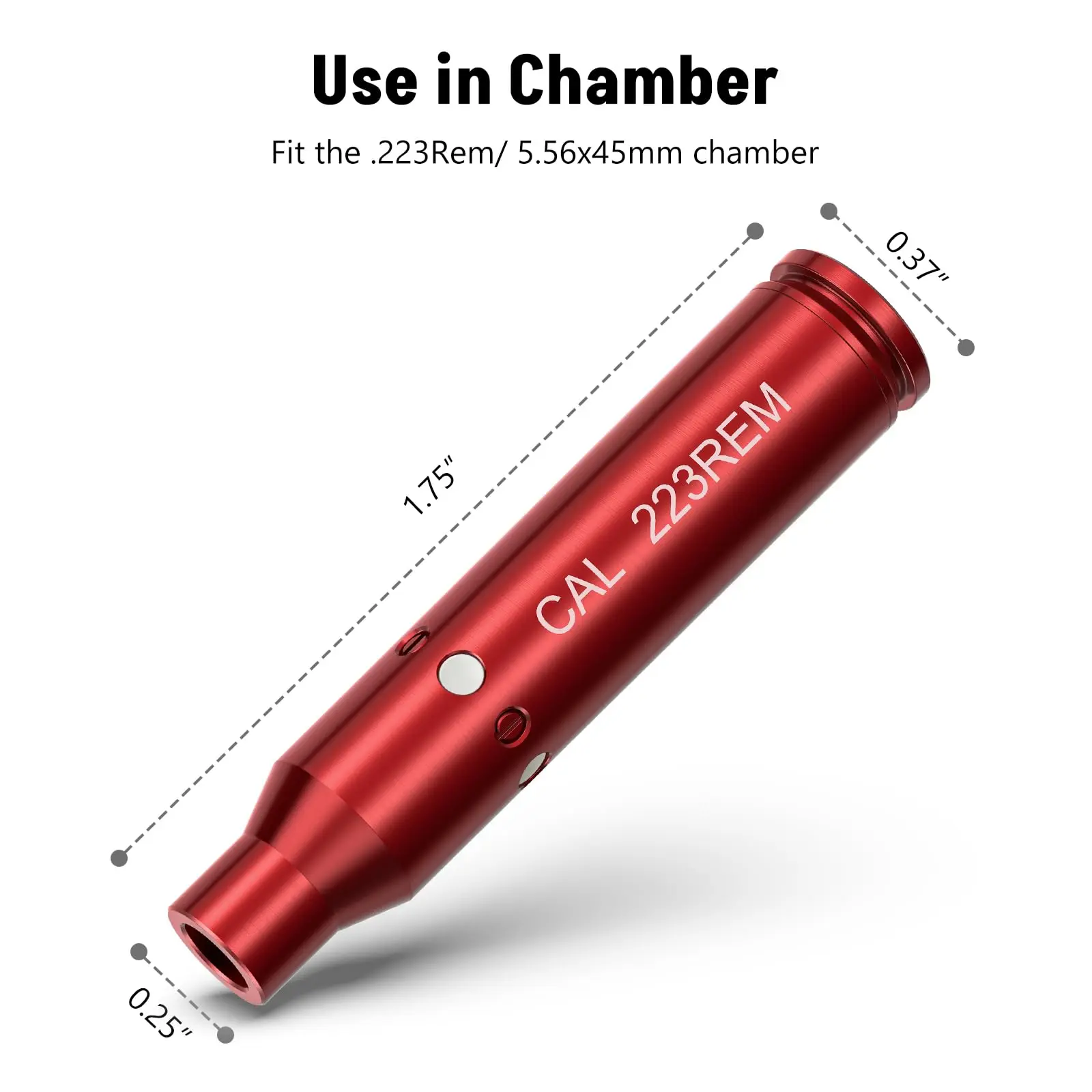 

Red Laser Bore Sight 223 Accurate Red Dot Brass Boresighter Sighting with Extra 6 Batteries