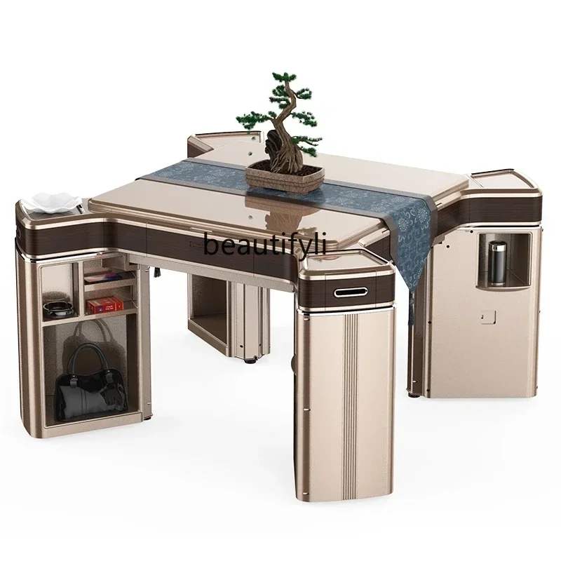 

LJY*New style Mahjong machine, automatic luxury four-port machine, hemp roller coaster, mahjong table, dual-purpose table