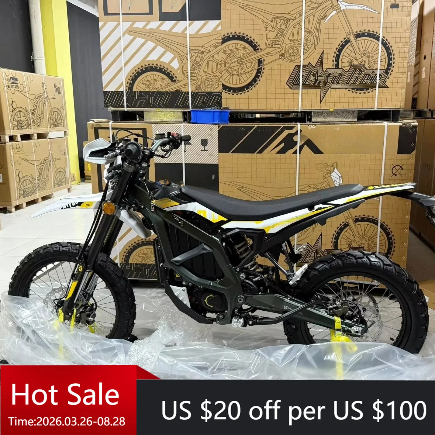 Tc  74V ultra Bee electric road bike ultra Bee  electric legal road adult 12500w electric bike Sur Ron motocross