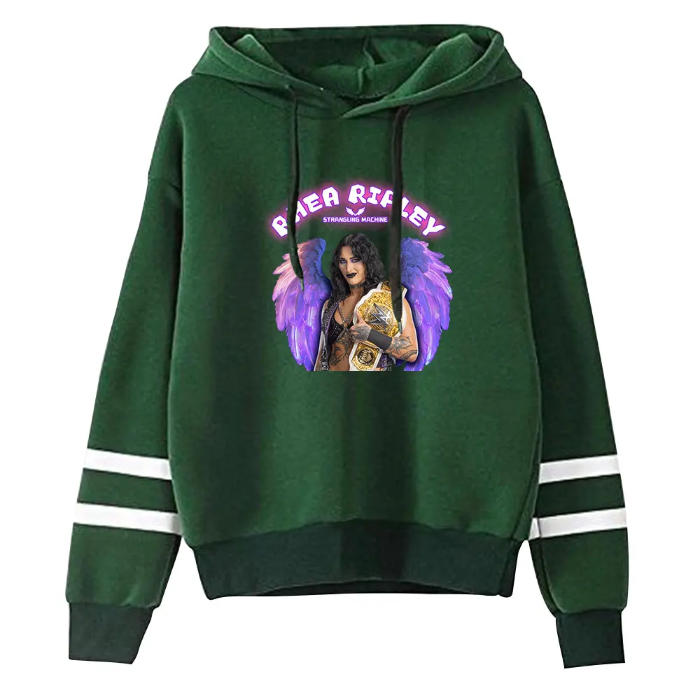 Rhea Ripley Merch Hoodies Taschenloses Sweatshirt mit Barrenärmeln, Freizeitkleidung für den Alltag
