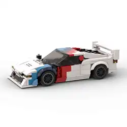 Building block racing car moc children's puzzle toy