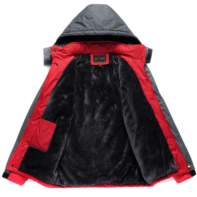 

Мужская зимняя одежда Jaet Thiened Fce на подкладке, хлопковое рабочее пальто, длинное повседневное пальто из полиэфирного волокна, теплое повседневное деловое пальто