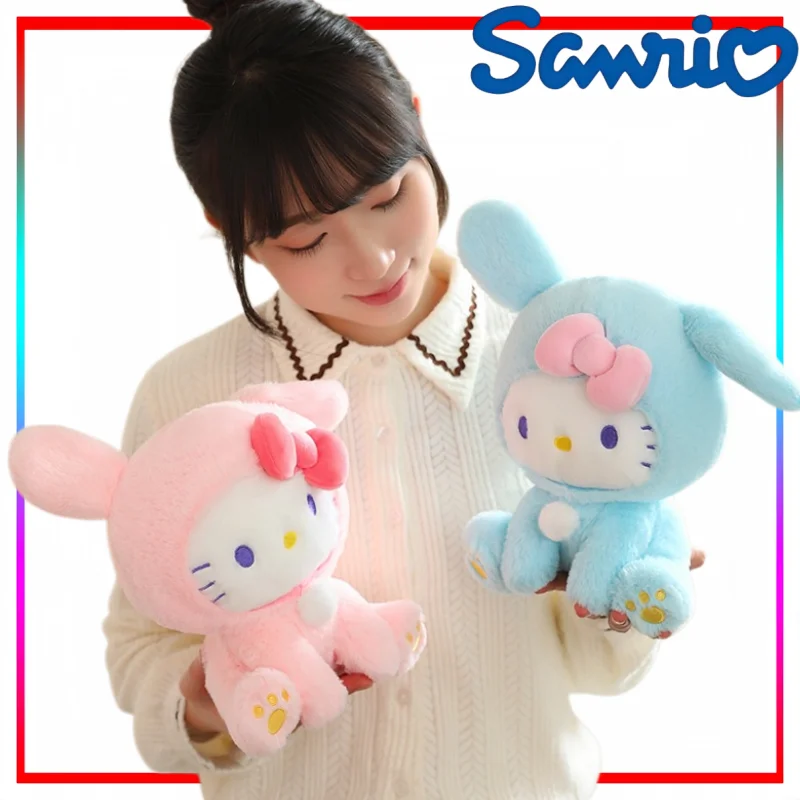 

New Sanrio Plush Toy Cartoon Hello Kitty Doll Sofa Pillow Anime Merchandise Holiday Gift Anime Merchandise Trendy Toy