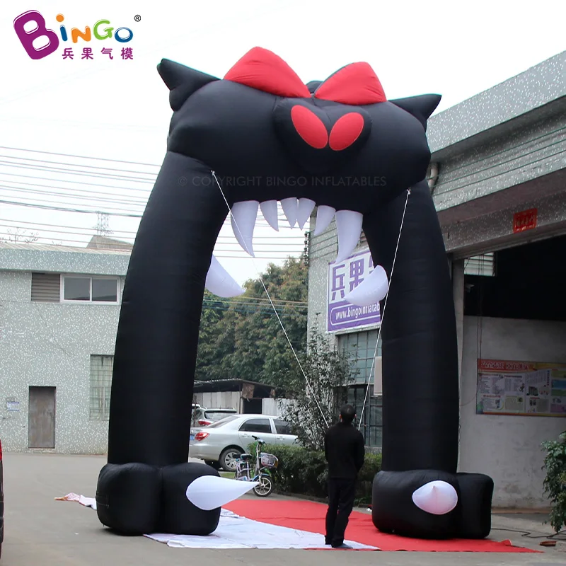 Attractive 6mh(19ft) Inflatable Halloween Cat-head Arch Inflatable Terror Theme Animal Arch For Halloween Decoration From Bingo