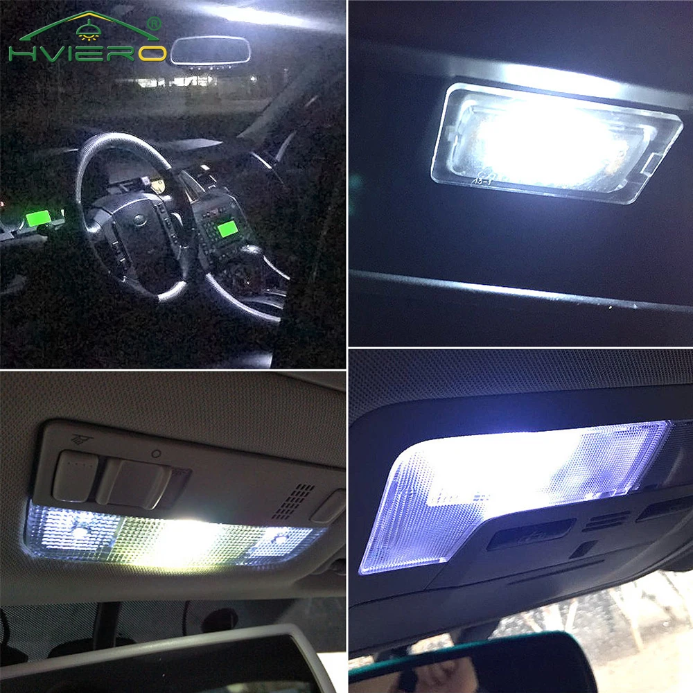 Bombilla Led para Interior trasera de coche, luces de respaldo, lámpara de estacionamiento, iluminación diurna, lámparas de lectura, T10, DC 12V,