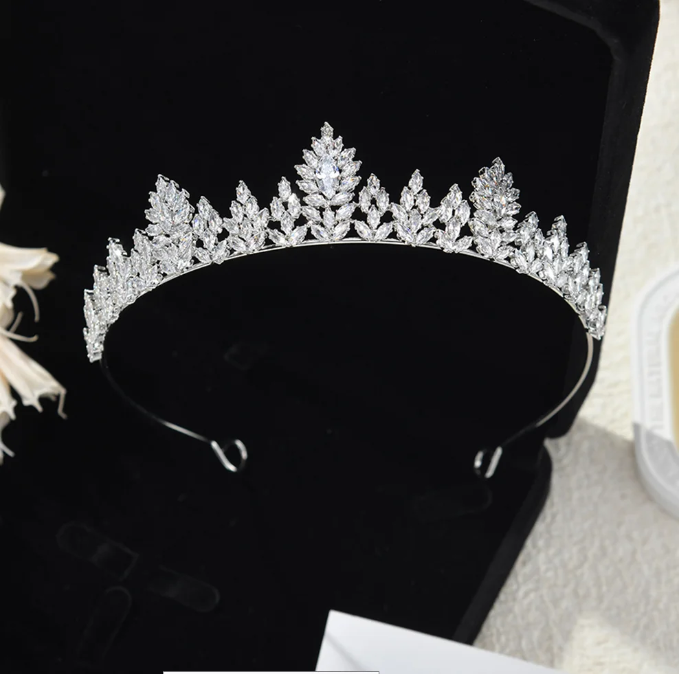 Crystal Crowns Tiaras For Wedding Bride Headdress Luxury Bridal Headband Crowns For Women Girl Party Prom Hair Jewelry Headpiece