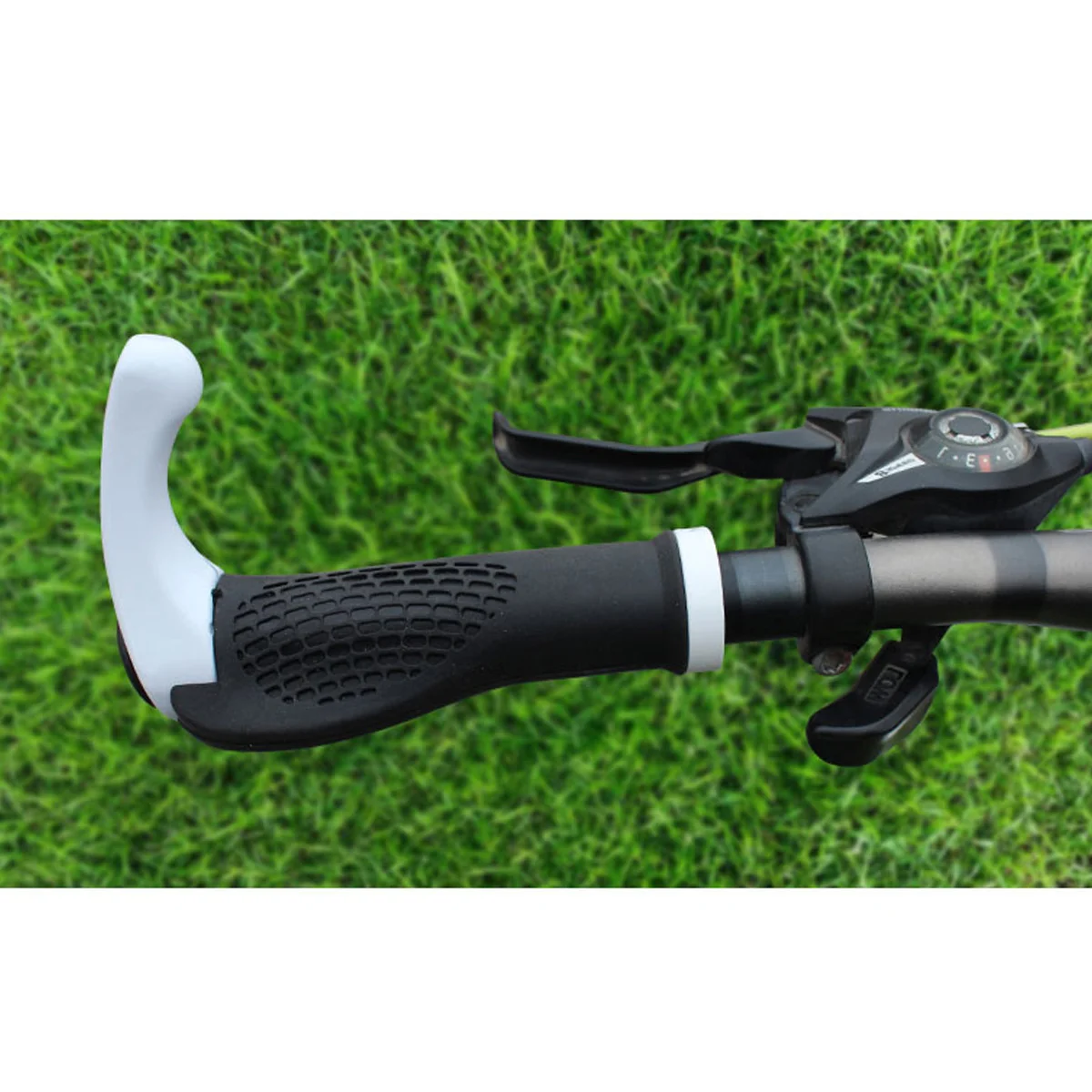 1 Pair Horn Handlebar Rest For Road Bike Ergonomic Thumb Rest Bar Lightweight Scratch-Resistant Mount On Handlebar White