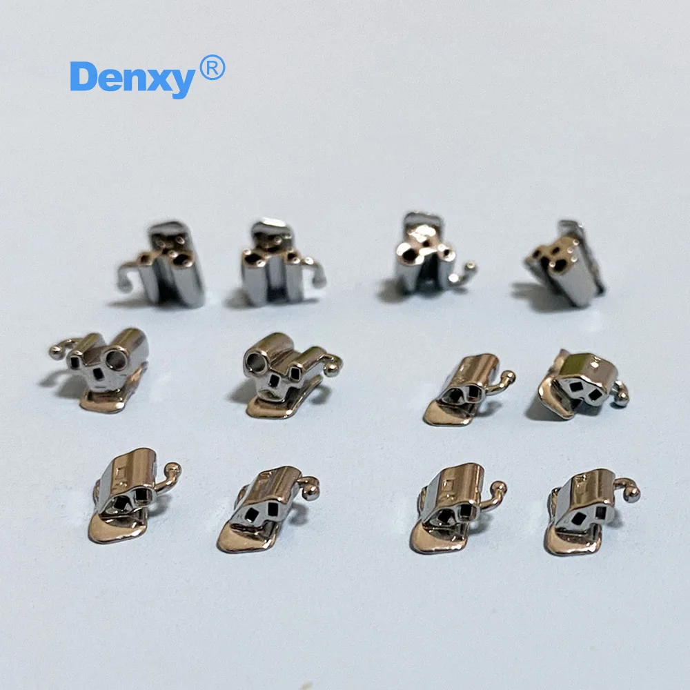 DENXY 10 Sets Kieferorthopädische Bukkalröhrchen U3L2 Roth 022 1. Molar Bukkalröhrchen Klebbare Röhrchen 6 Zähne Zahnspangen – Detail 5