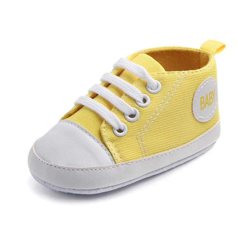 

Infant Boys Girls Slip-On Canvas Sneakers Lightweight Casual Shoes Soft Sole First Walkers Toddler High Tops