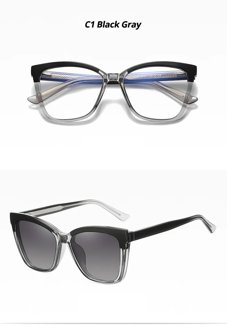 Ralferty Polarisierte Magnet-Sonnenbrille für Damen, Designer, 2-in-1-Brille zum Anklipsen, Damen-Sonnenbrille, Rezept 0 Dioptrien 2025 – Detail 7