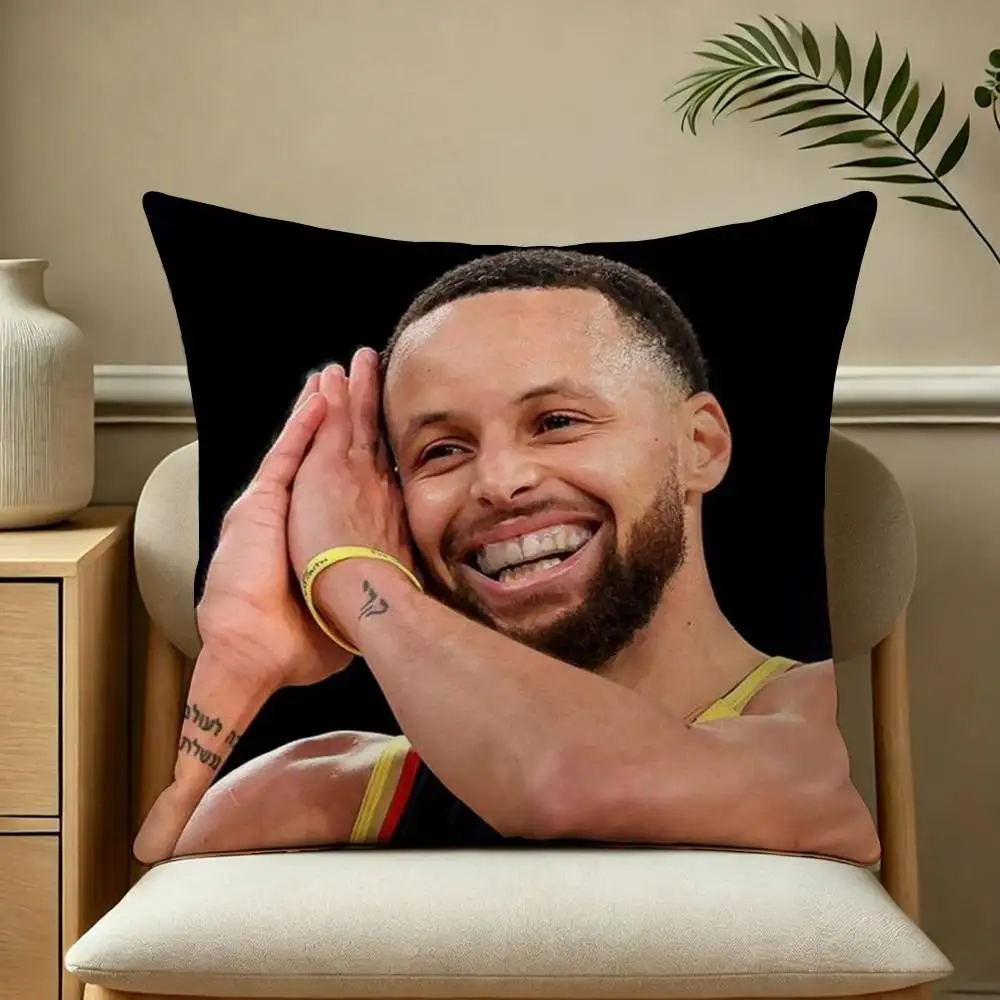 3-Point King Curry Square Double-Sided printed Pillow Case Bedroom Bedside Pillow Sofa Cushion Cover