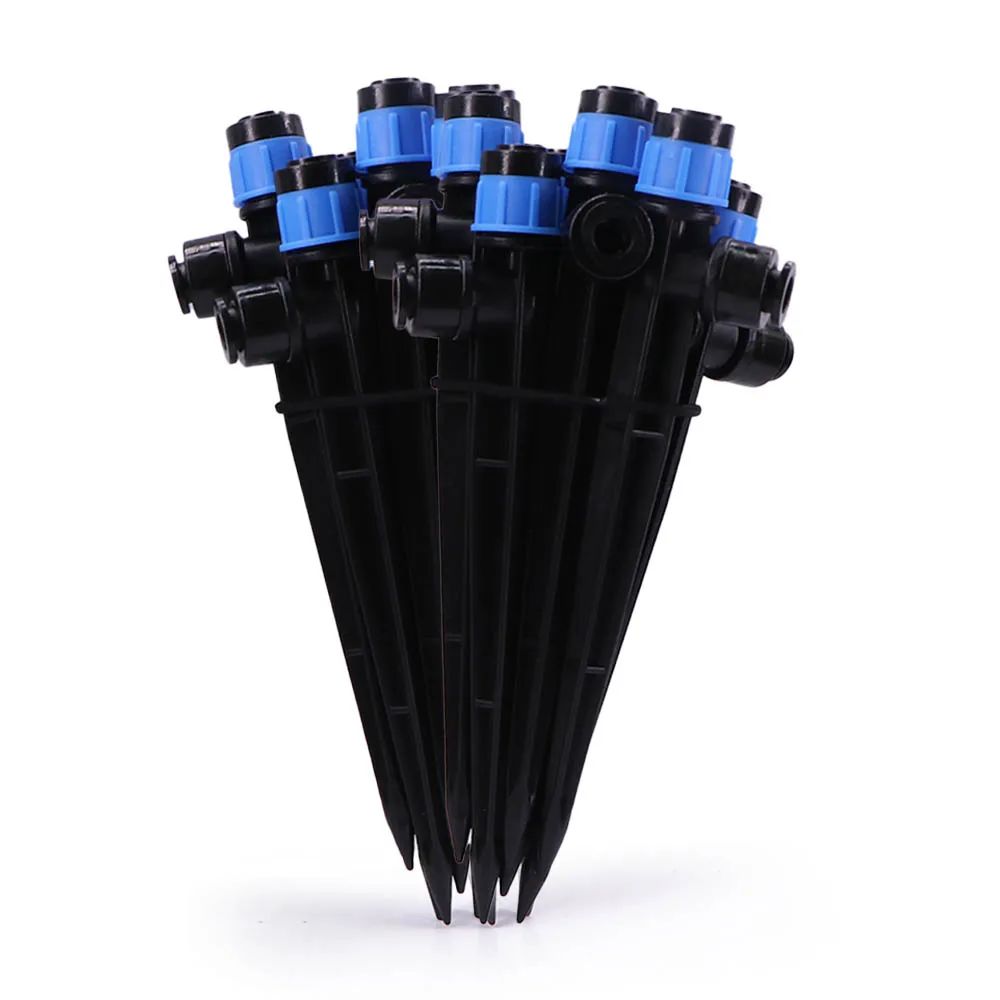 

1/4″ 360° Bubbler Drippers w/ Stake Adjustable 0-80L/H Flow Sprinkler 6mm Slip Lock Garden Micro Drip Irrigation Watering System