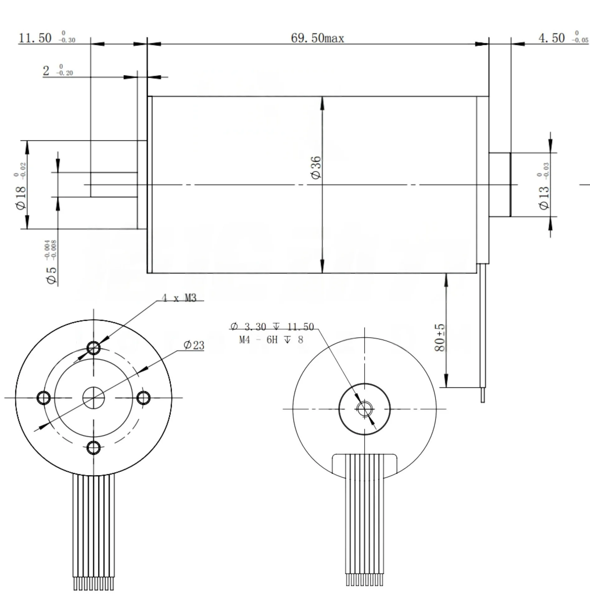 كوب Faradyi 3670 مم احترافي صغير بدون قلب بدون فرش صغير مجوف لدعم تطوير الأجهزة الذكية #6
