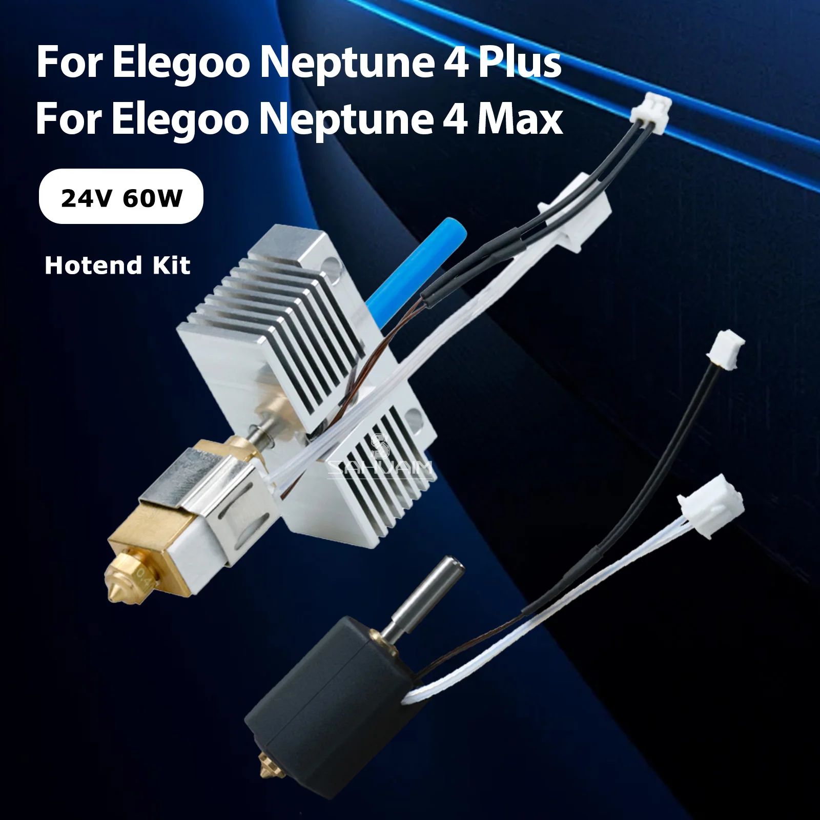 Hotend kit for ELEGOO Neptune 4 PLUS/4 MAX 3D Printer Fully Assemble All-Metal Hotend with Nozzle 3D Printer Accessorie