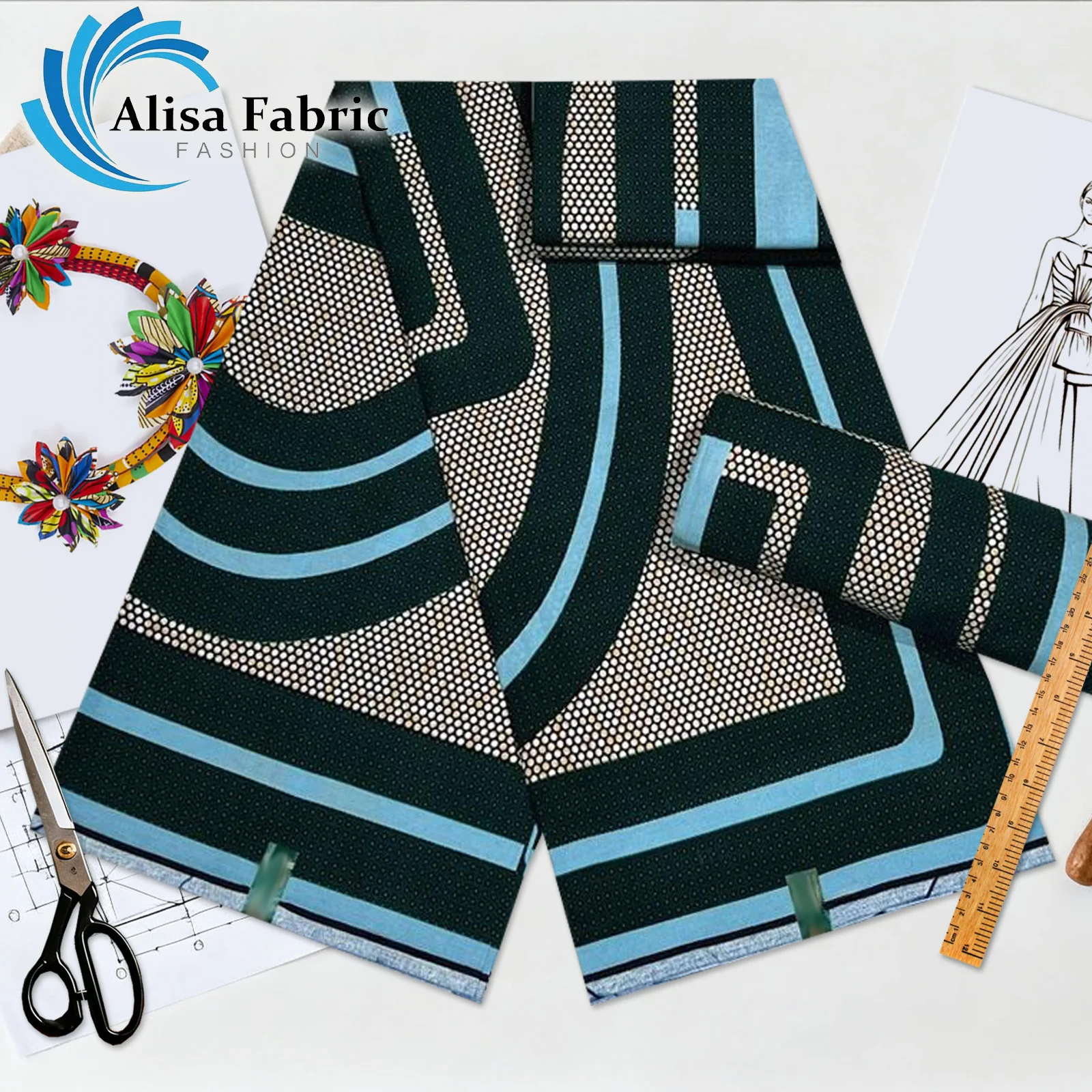 

2025 holland fabric wax high quality original soft cotton material 6 yards african real wax fabric wholesale for sewing