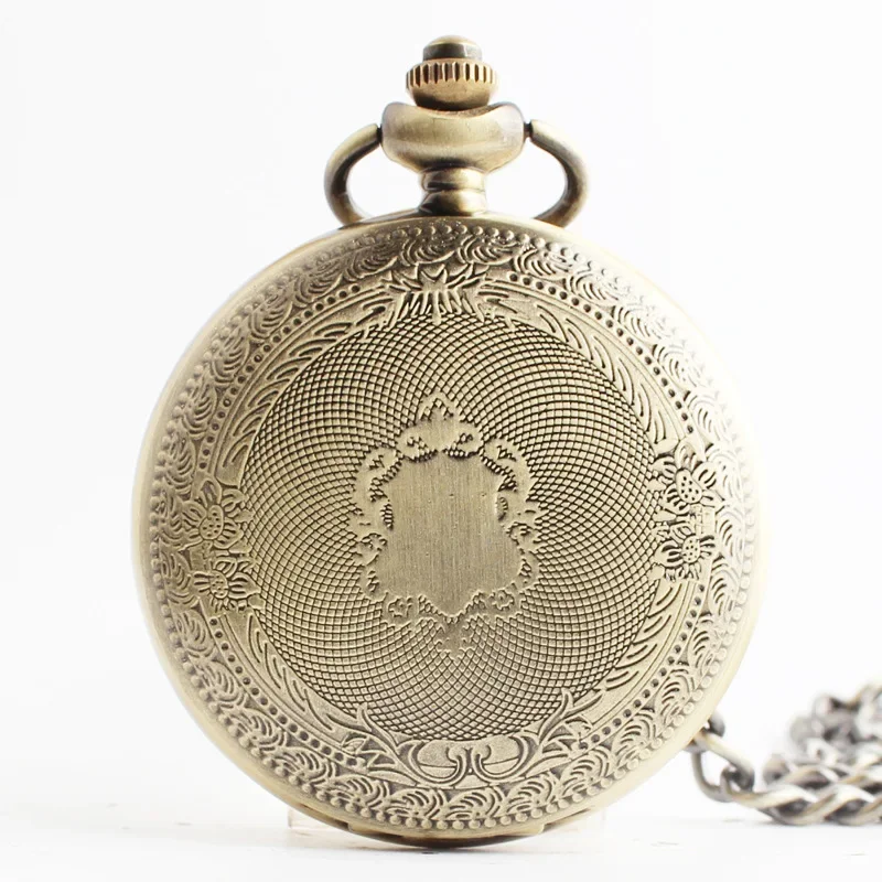 Mechanical Retro Bronze Pocket Watch for Men Personalised Steampunk Chain Pendant Gifts for A Grandad Reloj De Bolsillo