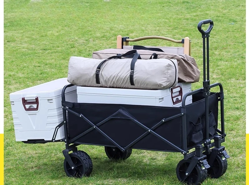 

Customized camper outdoor trolley, trailer foldable, picnic cart table