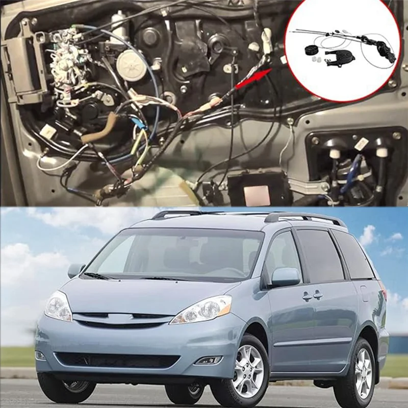 

1Pair Car Sliding Door Spool Control Cable W/O Motor 85620-08042 85620-08052 For Toyota Sienna 04-10 924-578 924-550