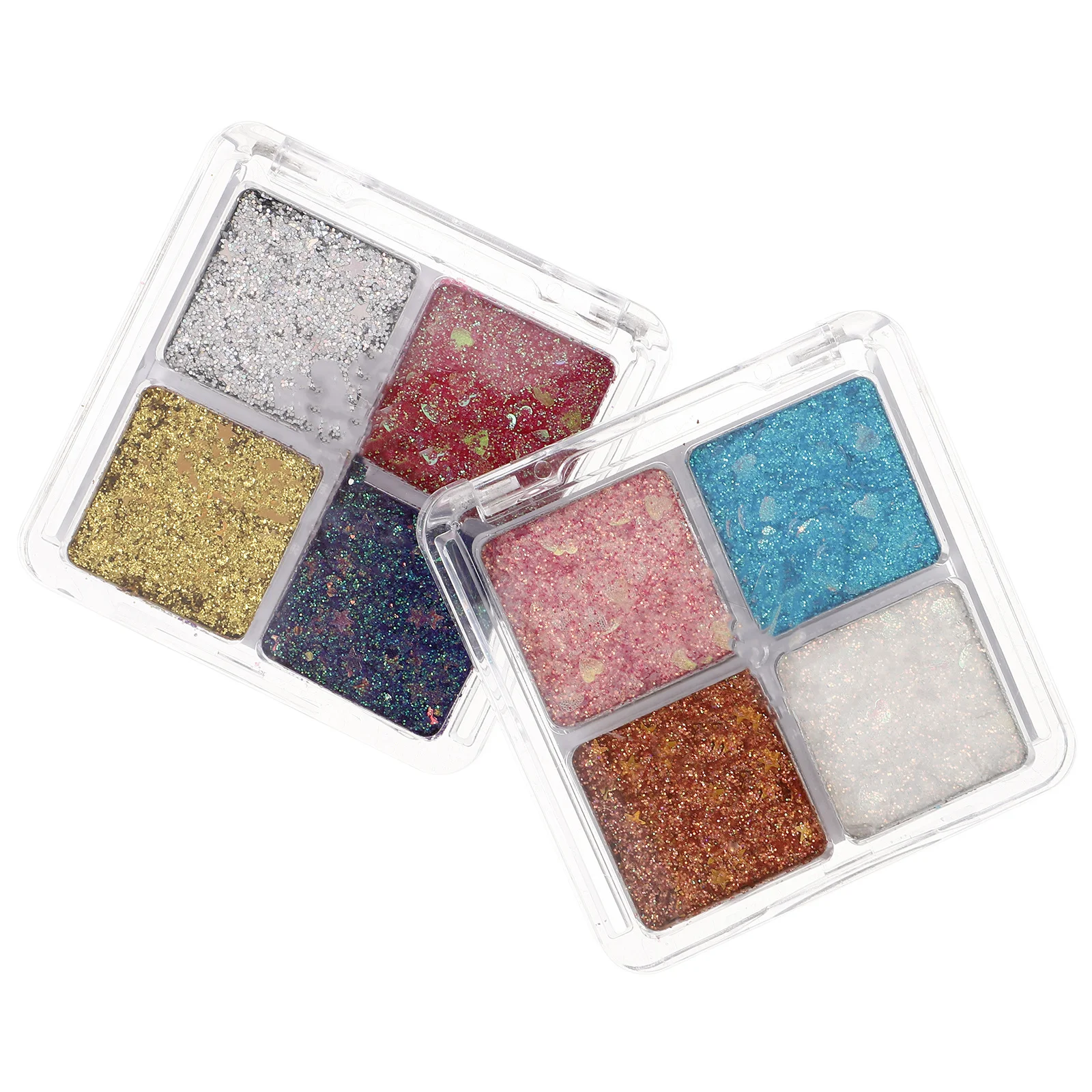 2 szt. Paleta cieni do powiek z cekinami, brokatowe cienie do powiek, błyszczący makijaż oczu na imprezę, do klubu nocnego, na wesele, do makijażu scenicznego