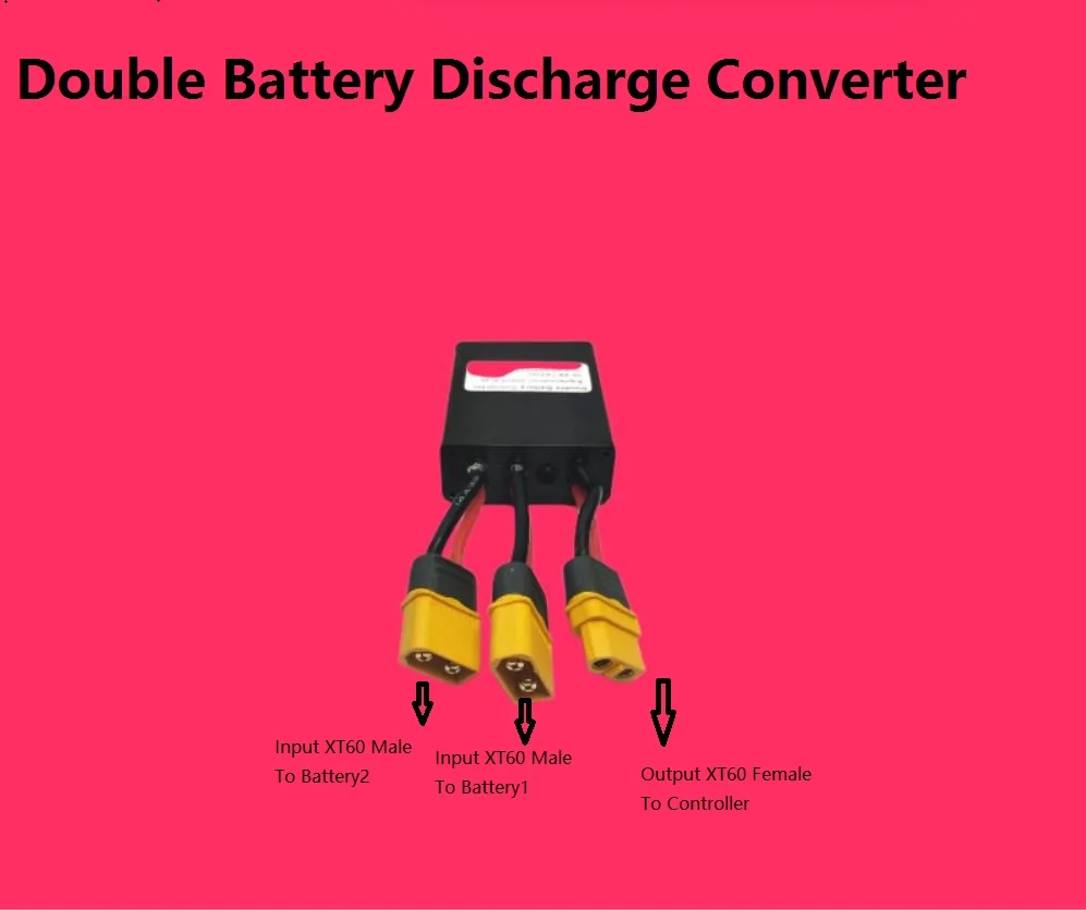 Ebike Dual Battery Discharge Converter Connection Adapter Switcher 20V-72V 20A/30/40A /80A/120AModule Balanced Discharge