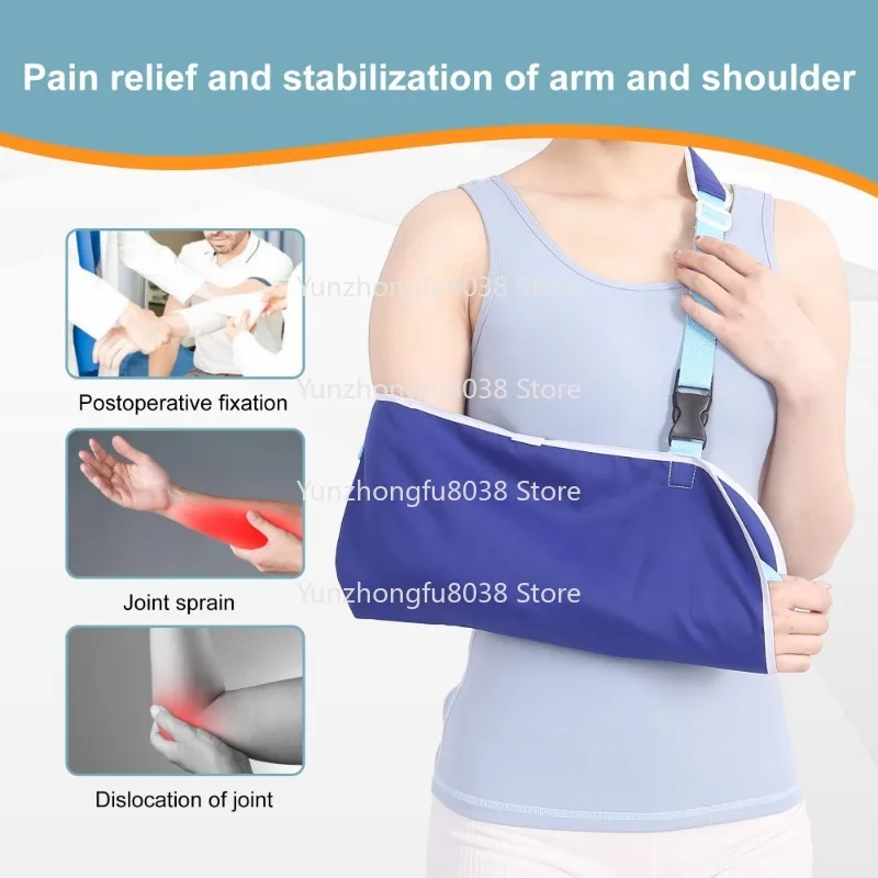Fixator Fracture Orthopedic Adjustable, Medical Breathable Elbow Forearm Break Support, Shoulder Support with Arm Sling