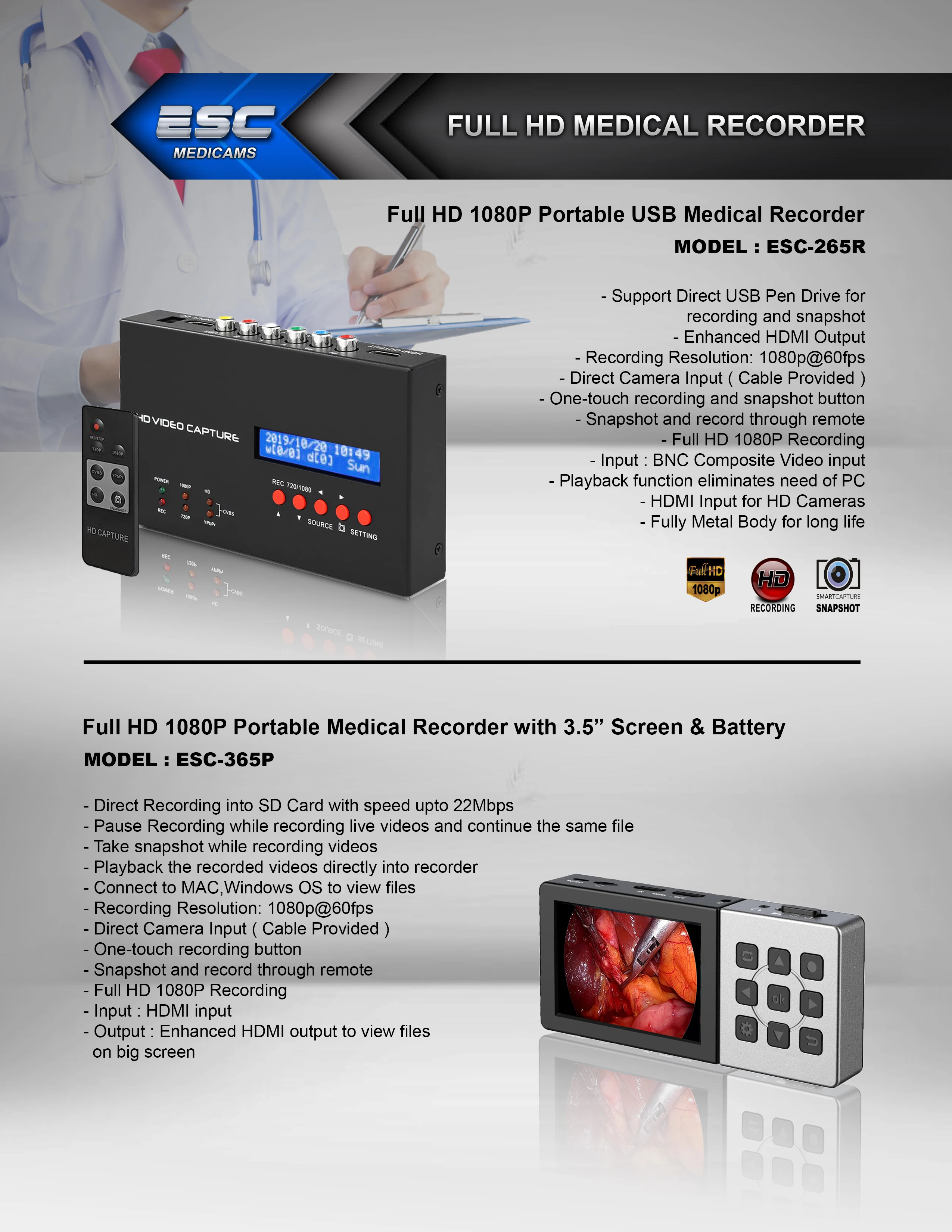 Medical Recorder Full HD 1080p